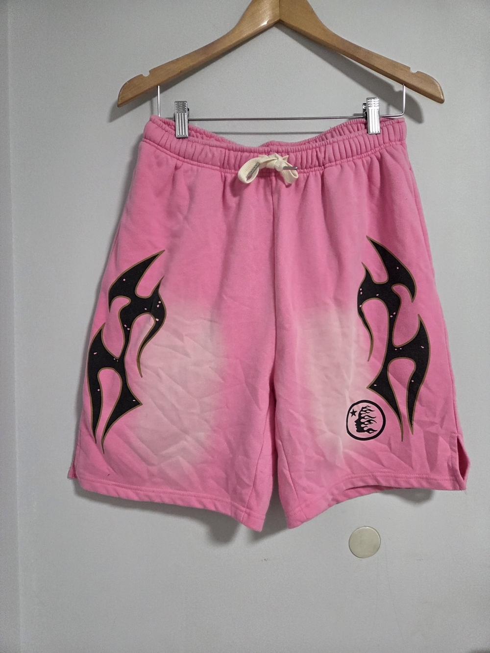 Hellstar Men's Pink Graphic Drawstring Shorts Sz L
